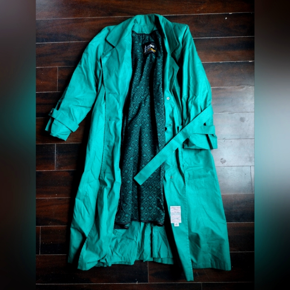 Turquoise London Fog Vintage Trench Coat